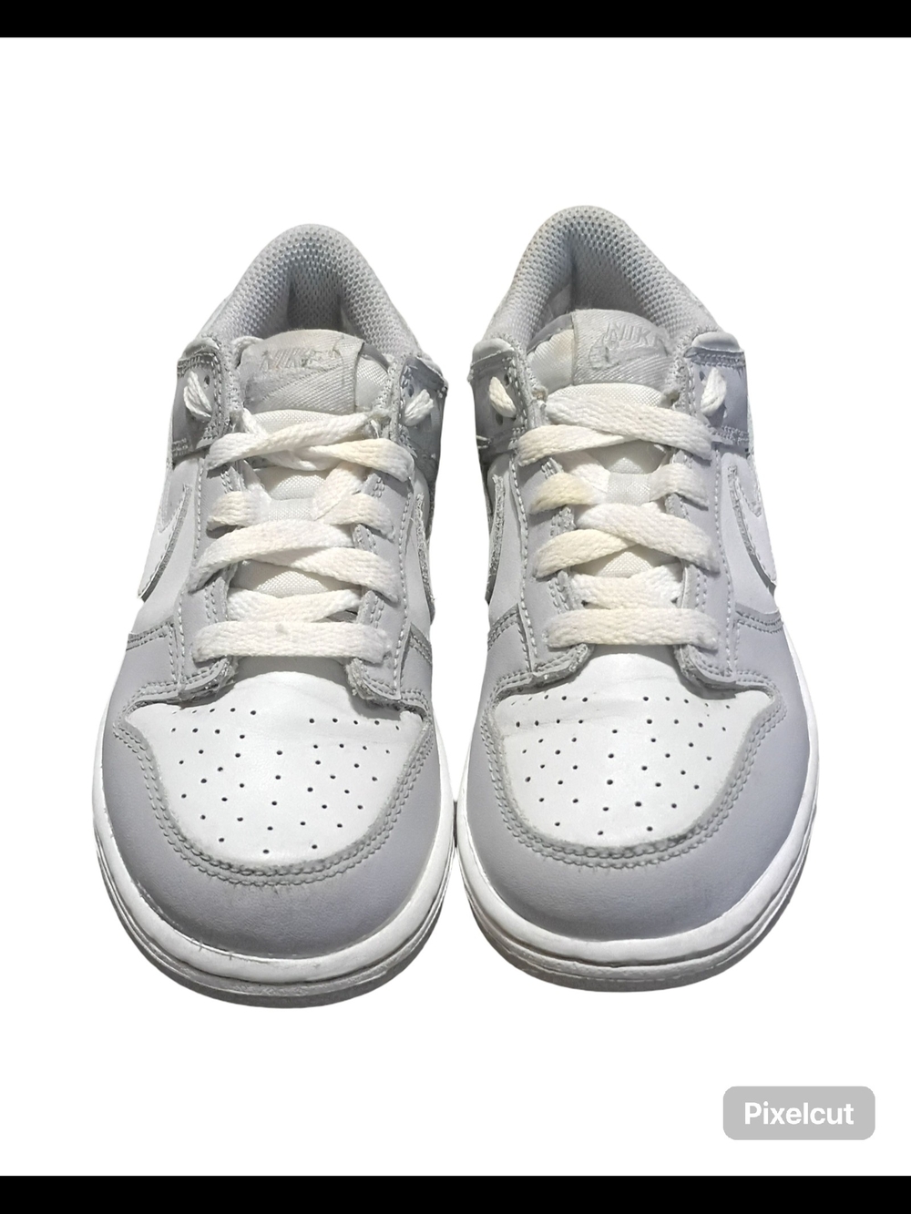Nike Dunk Low Kids Sneakers | Grey & White |Size 1 Youth - Picture 3 of 7